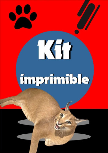 Gato Big Floppa Cumpleaños Kit Imprimible Personalizado